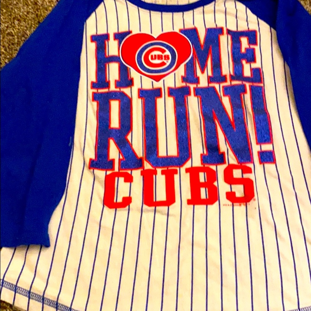 Girls youth size 12 Chicago Cubs 3/4 sleeve